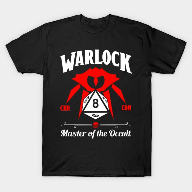 D&D Character Class Warlock T-Shirt by Meta Cortex